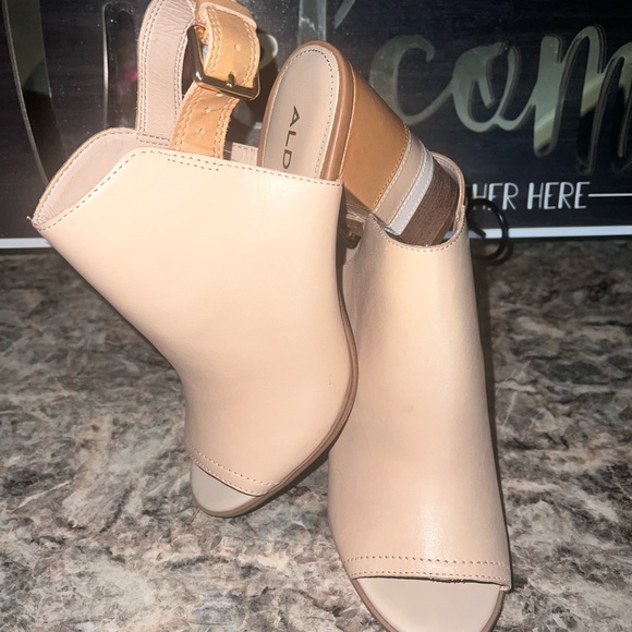ALDO Cartiera Bone Block Heel Size 7 - Picture 11 of 16